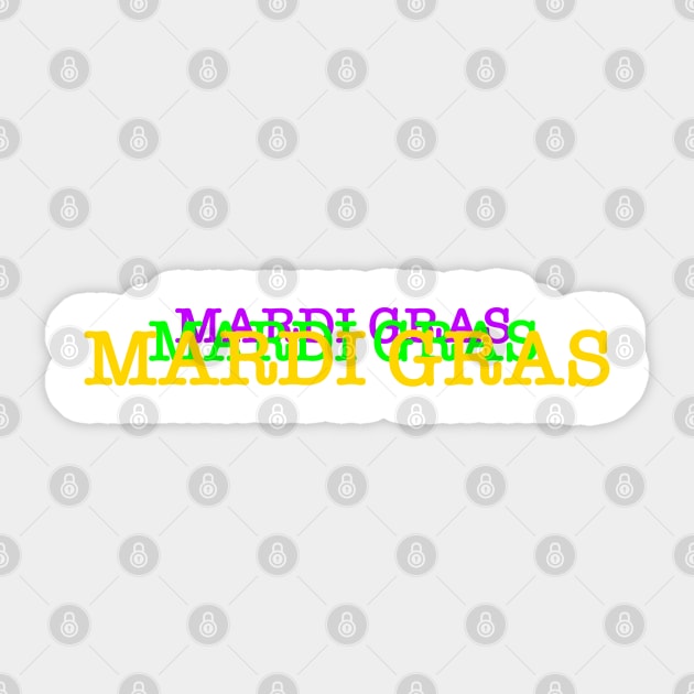 Mardi Gras Sticker by Stephanie Kennedy 